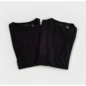 Perry Ellis Men's Black Crew Neck T-Shirt Set of 2 Size Small, Basic Classic